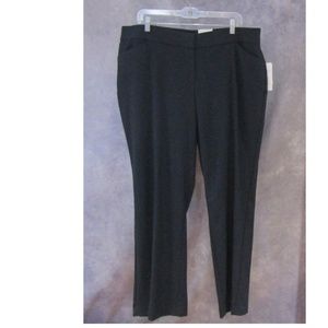 NEW Croft & Barrow Black Curvy StraightPants 18WS